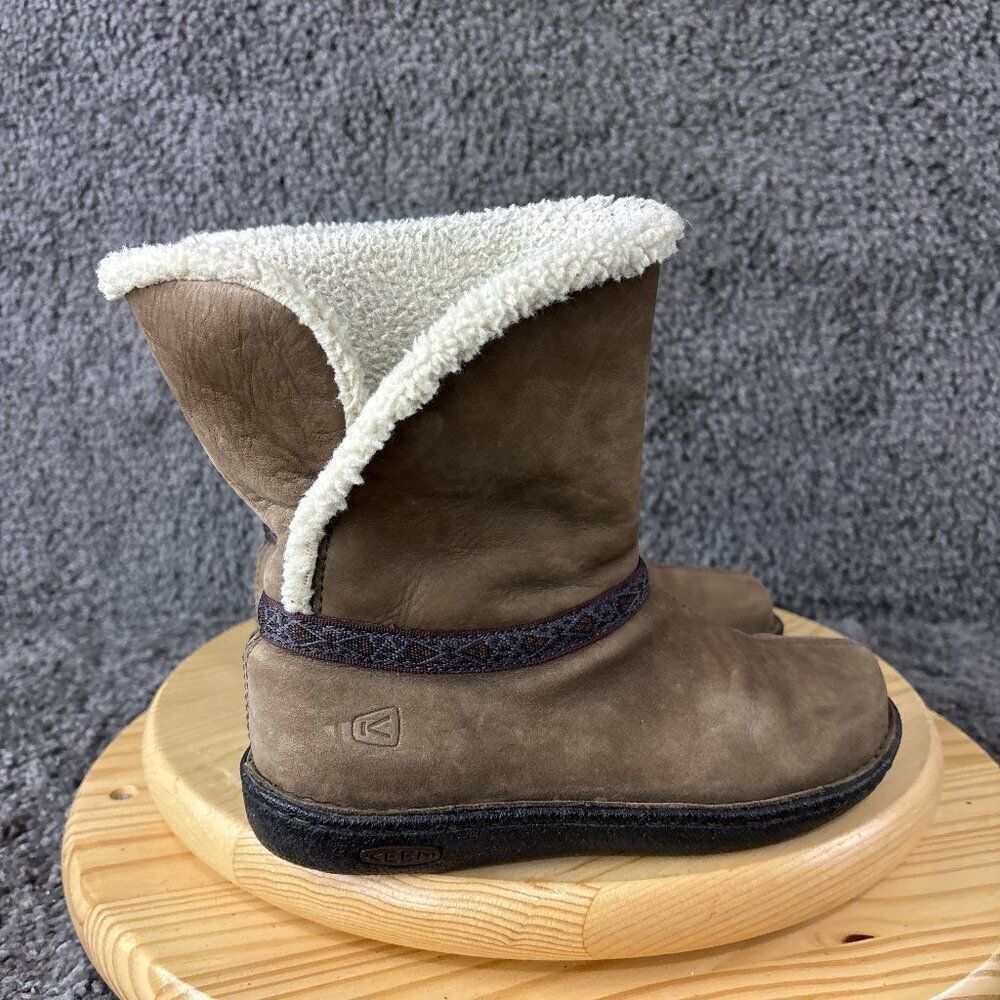 Keen Galena Boots Womens Size 7 Brown Nubuck Leather Fleece Lined Winter Snow